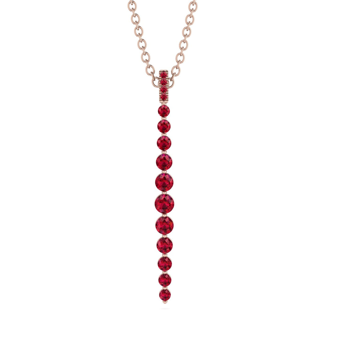 Tie Necklace Row Ruby - Paris No. 11
