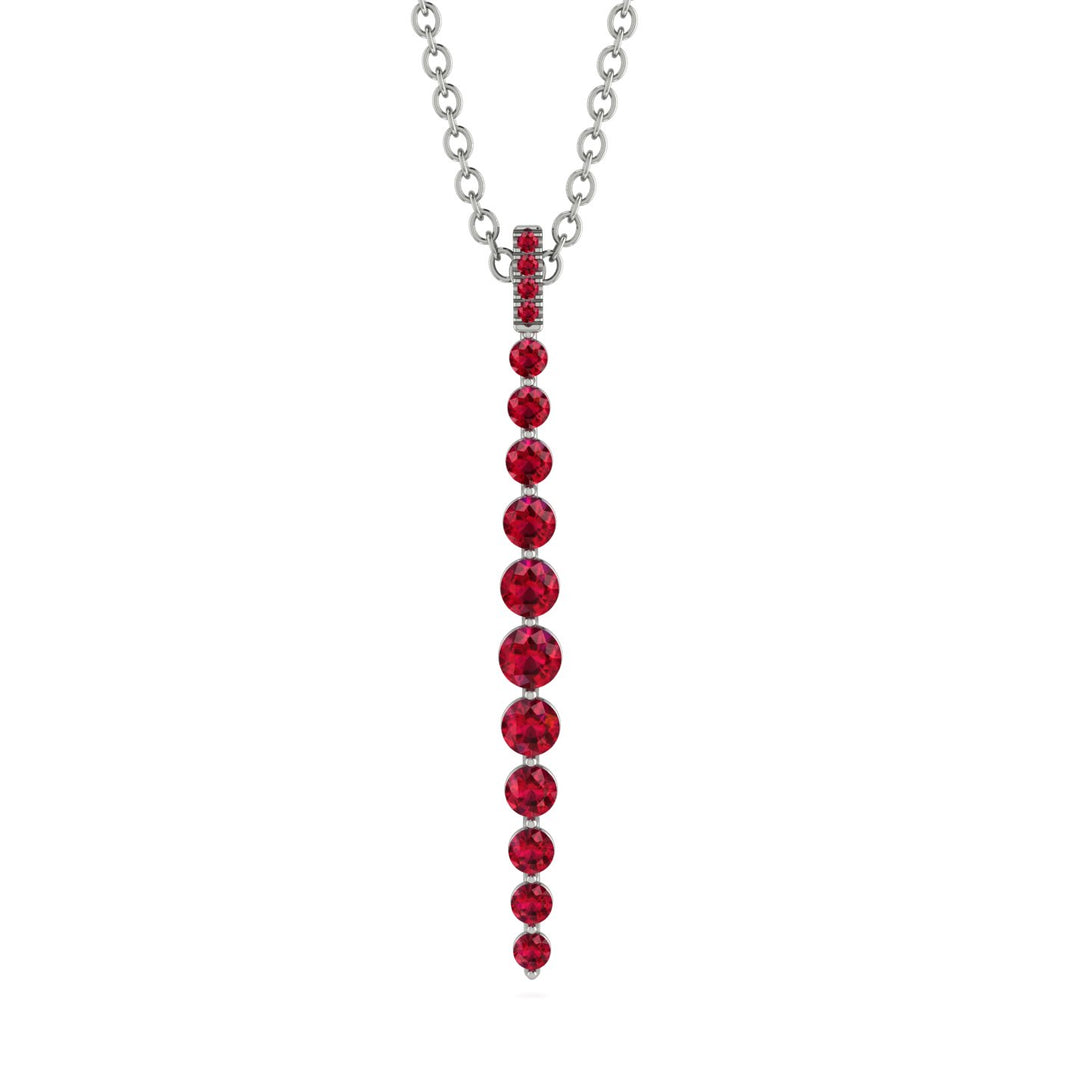 Tie Necklace Row Ruby - Paris No. 12