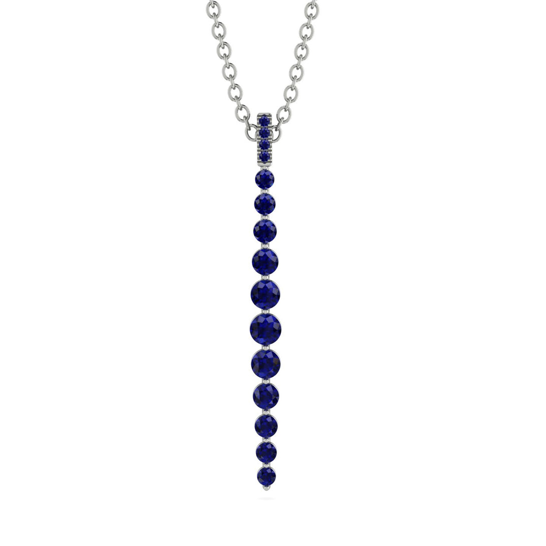 Tie Necklace Row Sapphire - Paris No. 15