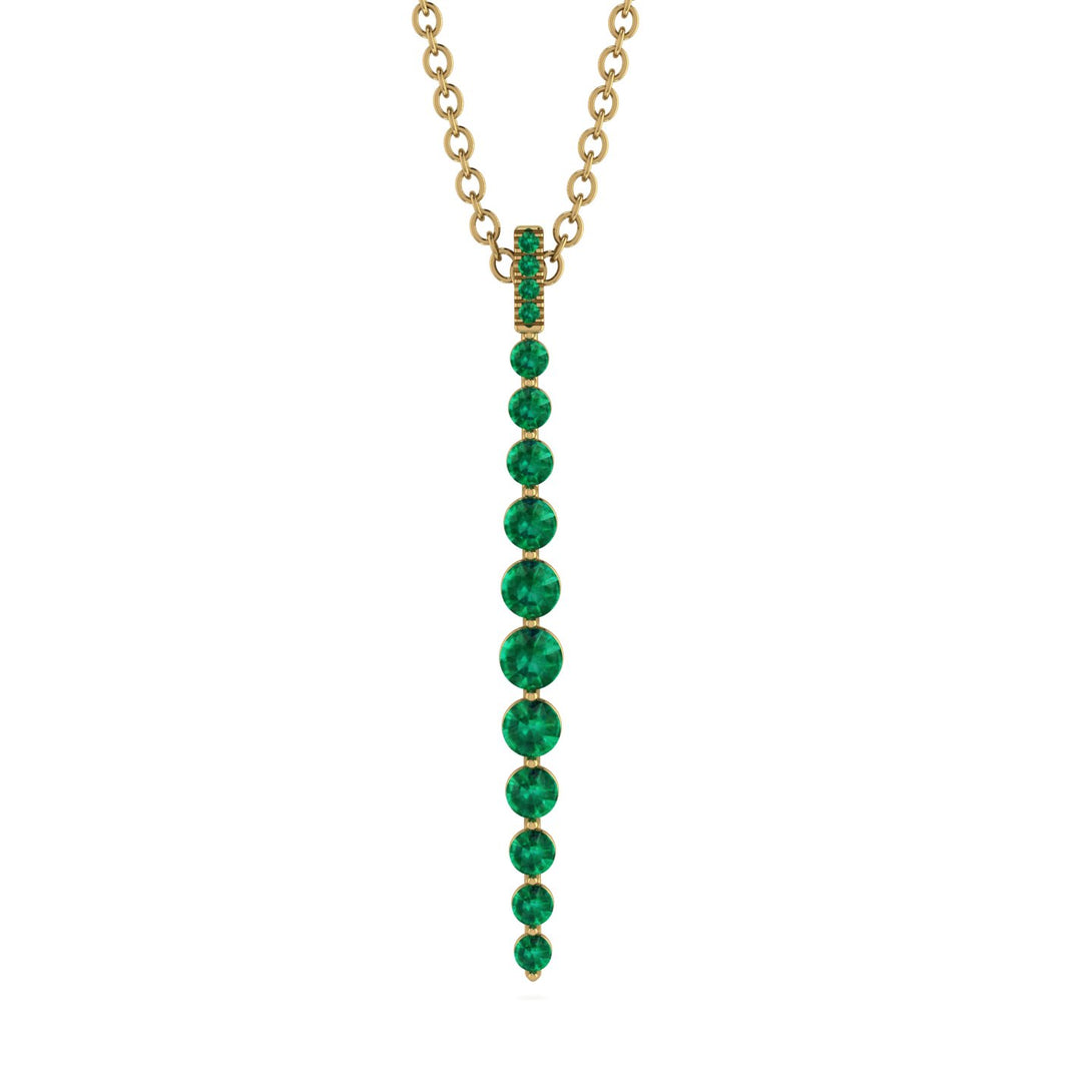 Tie Necklace Row Emerald - Paris No. 4