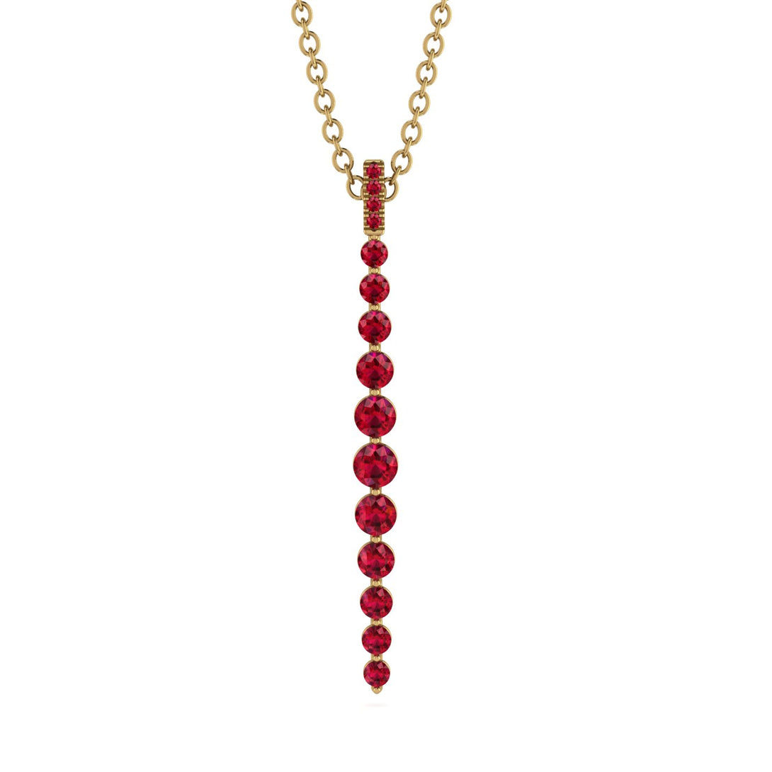 Tie Necklace Row Ruby - Paris No. 10
