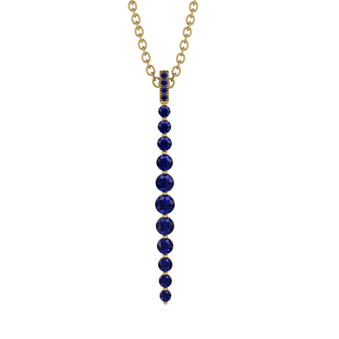 Tie Necklace Row Sapphire - Paris No. 13