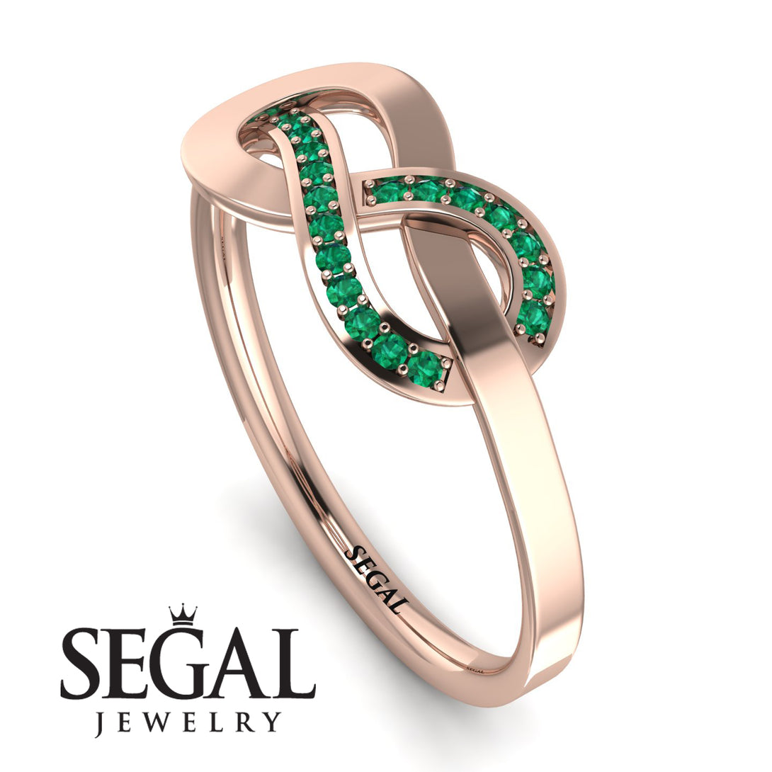 Infinity Yin Yang Emerald Ring - Lydia No. 5
