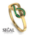 Infinity Yin Yang Emerald Ring - Lydia No. 4