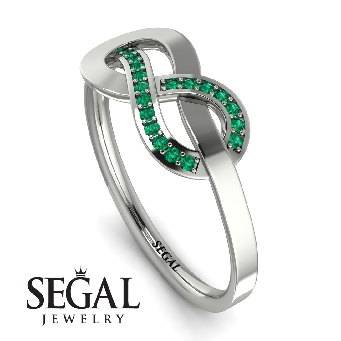 Infinity Yin Yang Emerald Ring - Lydia No. 6