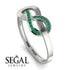 Infinity Yin Yang Emerald Ring - Lydia No. 6