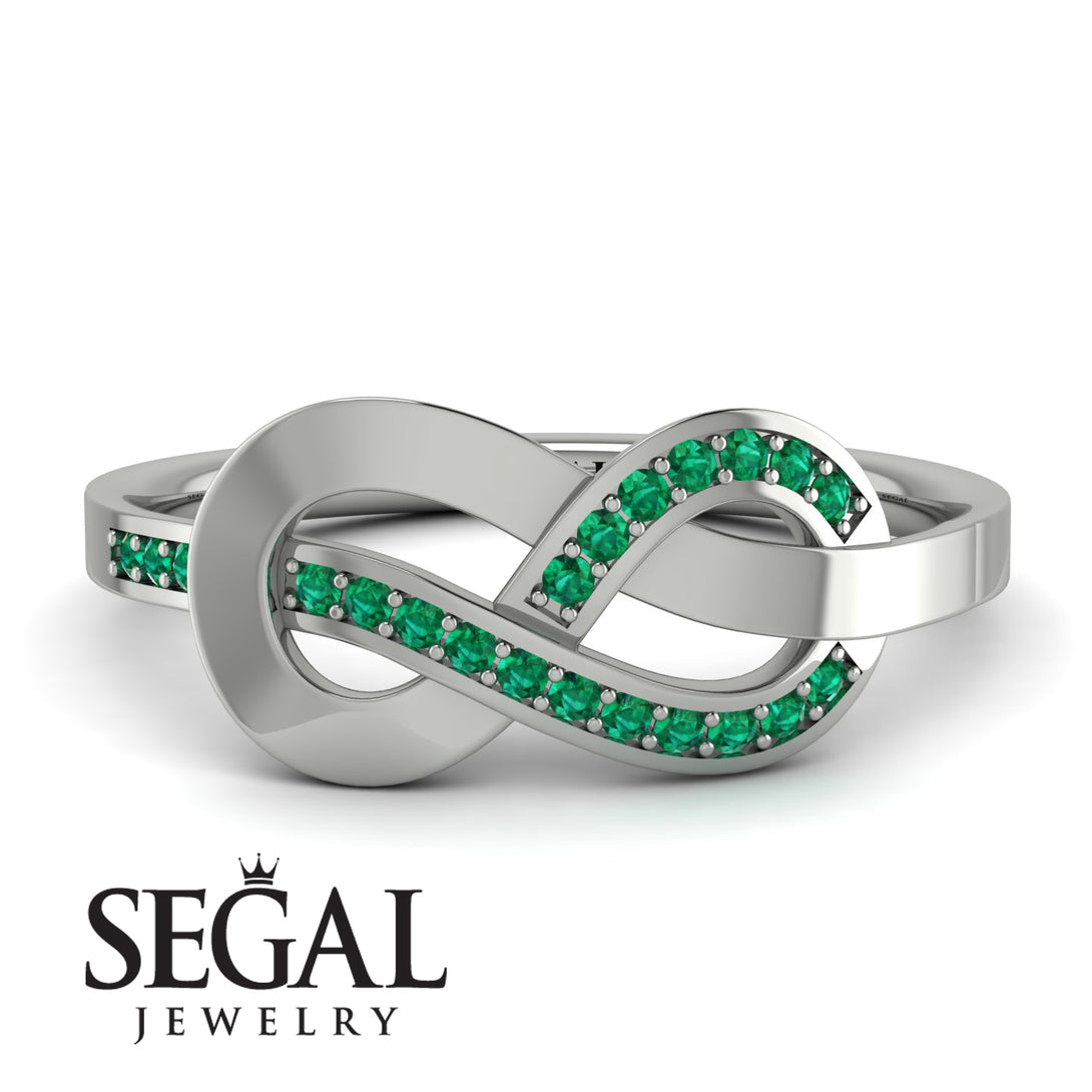 Infinity Yin Yang Emerald Ring - Lydia No. 6
