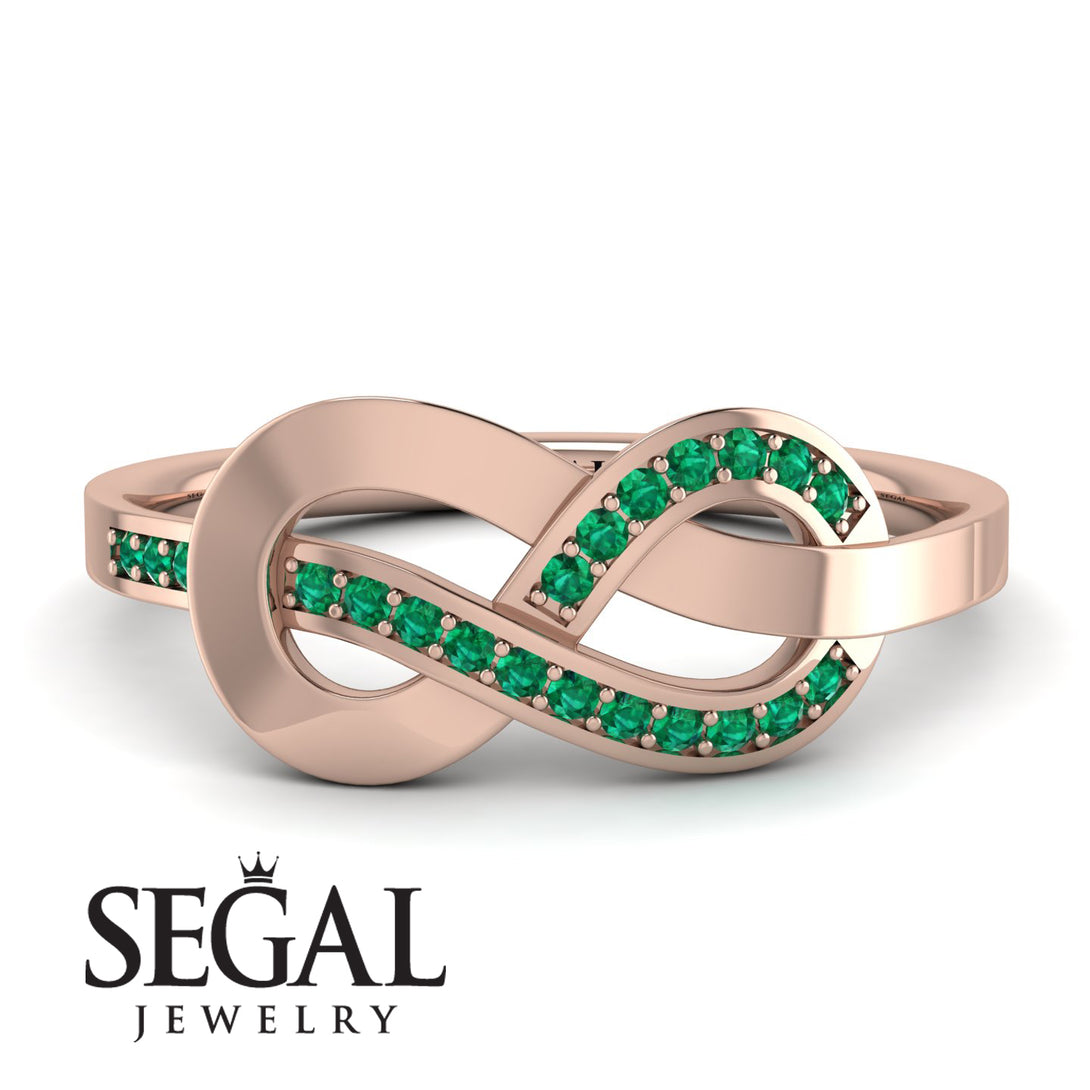 Infinity Yin Yang Emerald Ring - Lydia No. 5