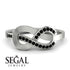 Infinity Yin Yang Black Diamond Ring - Lydia No. 9