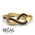 Infinity Yin Yang Black Diamond Ring - Lydia No. 7