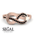 Infinity Yin Yang Black Diamond Ring - Lydia No. 8