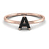 A Letter - Initial Rose Gold Diamond Ring
