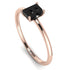 B Letter - Initial Rose Gold Diamond Ring
