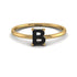 B Letter - Initial Gold Diamond Ring