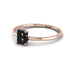 B Letter - Initial Rose Gold Diamond Ring