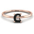 C Letter - Initial Rose Gold Diamond Ring