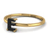 E Letter - Initial Gold Diamond Ring