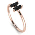 H Letter - Initial Rose Gold Diamond Ring