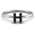 H Letter - Initial White Gold Diamond Ring