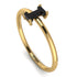 I Letter - Initial Gold Diamond Ring