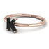 K Letter - Initial Rose Gold Diamond Ring