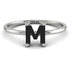 M Letter - Initial White Gold Diamond Ring