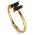 N Letter - Initial Gold Diamond Ring