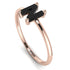 N Letter - Initial Rose Gold Diamond Ring