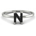 N Letter - Initial White Gold Diamond Ring