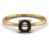 O Letter - Initial Gold Diamond Ring