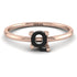 Q Letter - Initial Rose Gold Diamond Ring