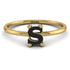 S Letter - Initial Gold Diamond Ring