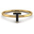T Letter - Initial Gold Diamond Ring