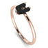 U Letter - Initial Rose Gold Diamond Ring
