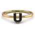 U Letter - Initial Gold Diamond Ring