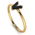 V Letter - Initial Gold Diamond Ring