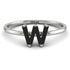 W Letter - Initial White Gold Diamond Ring