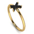 X Letter - Initial Gold Diamond Ring