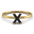 X Letter - Initial Gold Diamond Ring