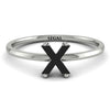 X Letter - Initial White Gold Diamond Ring