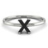 X Letter - Initial White Gold Diamond Ring