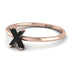 X Letter - Initial Rose Gold Diamond Ring