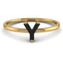 Y Letter - Initial Gold Diamond Ring