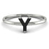 Y Letter - Initial White Gold Diamond Ring