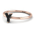 Y Letter - Initial Rose Gold Diamond Ring