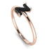 Z Letter - Initial Rose Gold Diamond Ring