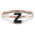Z Letter - Initial Rose Gold Diamond Ring