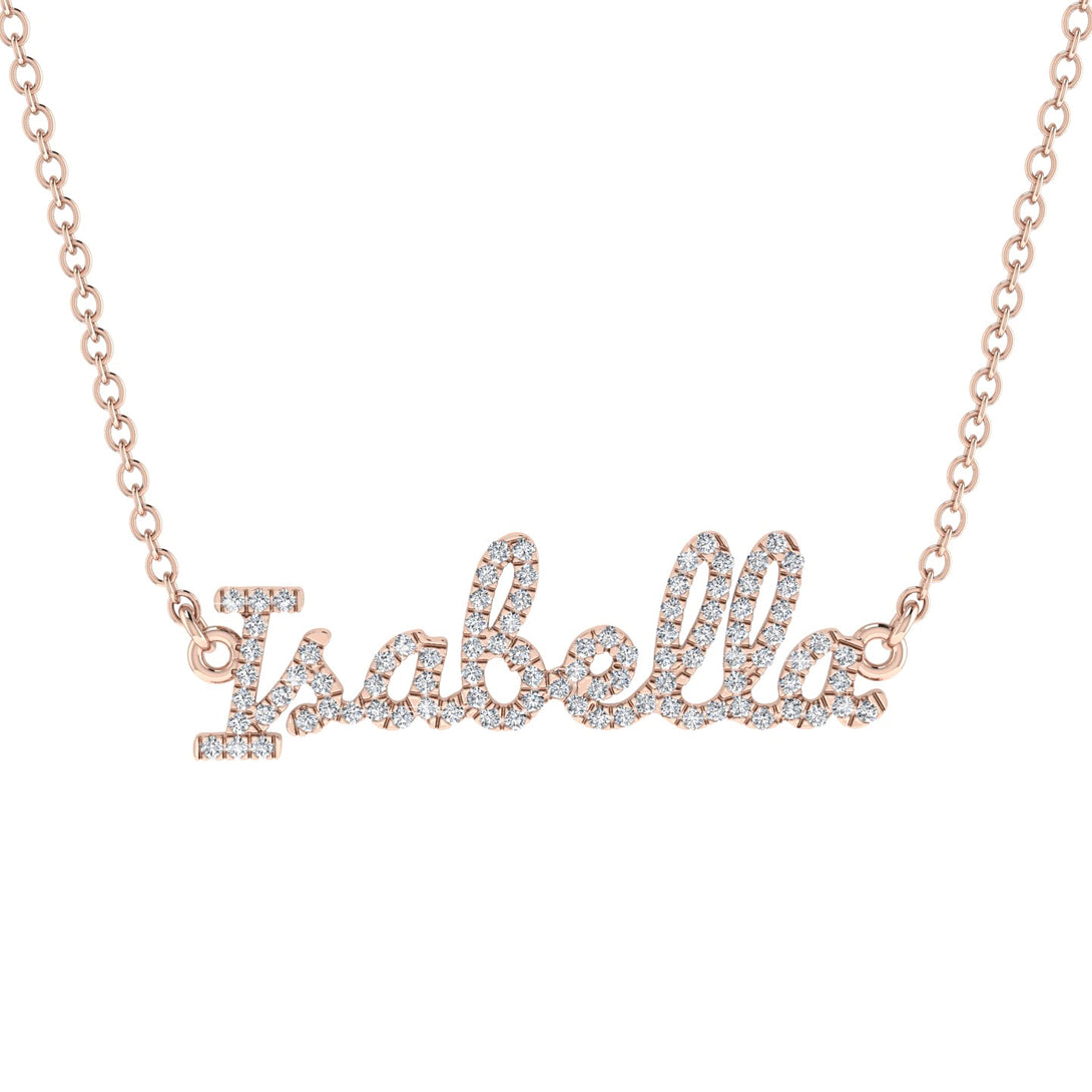 Diamond Gold Name Necklace - Isabella