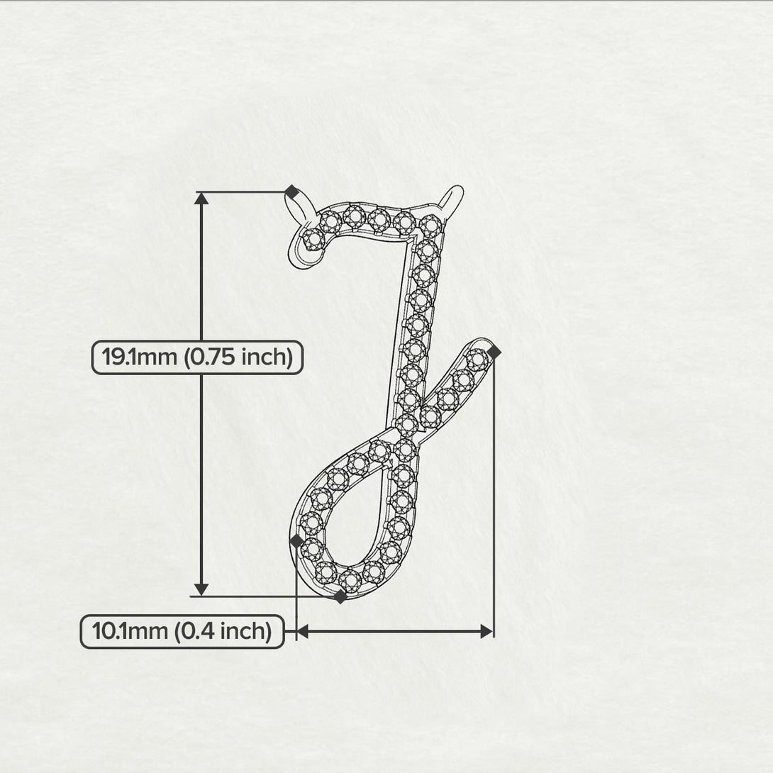 Diamond Gold Letter Necklace - J