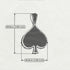 Spades Card Shape Black Diamond Pendant - Jerry No. 9